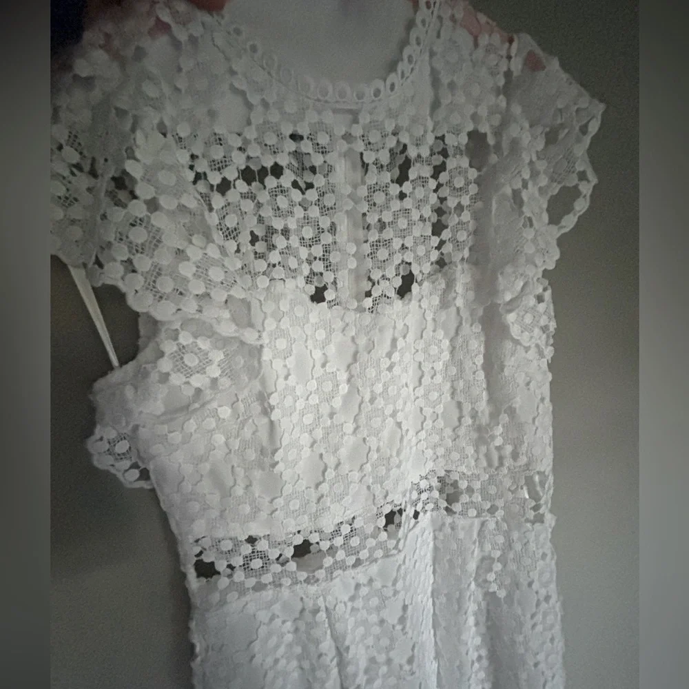 Petal & Pup White Lace Midi Dress - Picture 7 of 7